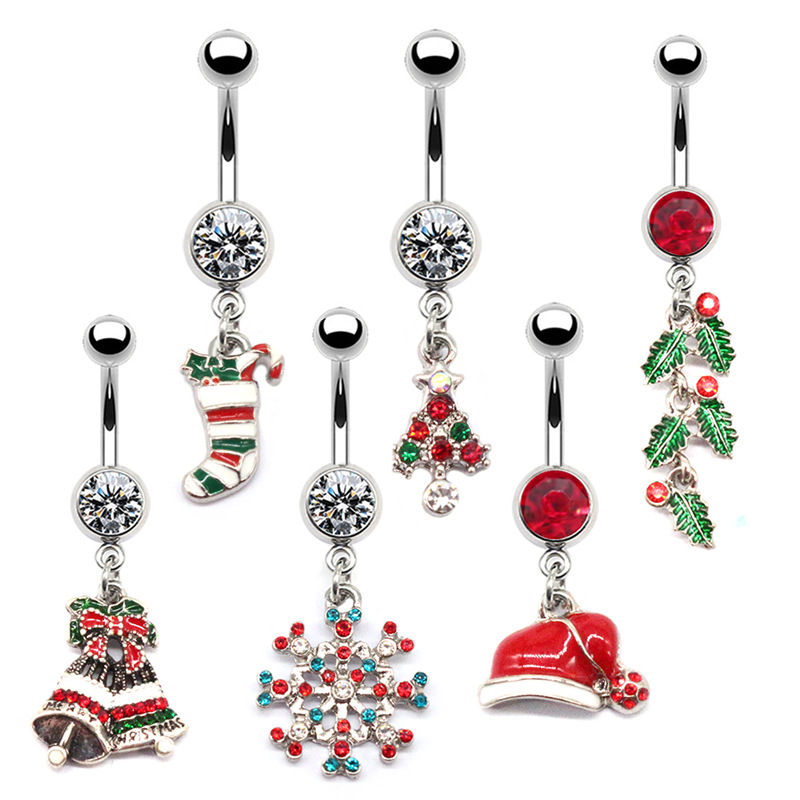 Body Jewelry Factory - Anel de umbigo série de natal