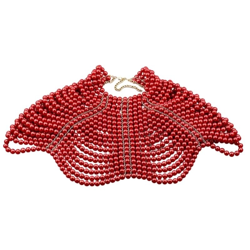 Body Jewelry Chest - 49MD Mulheres elegantes xale multicamadas com