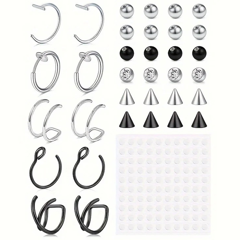 Body Jewelry Rings - Piercings Falsos, Anel de Lábio Falso,