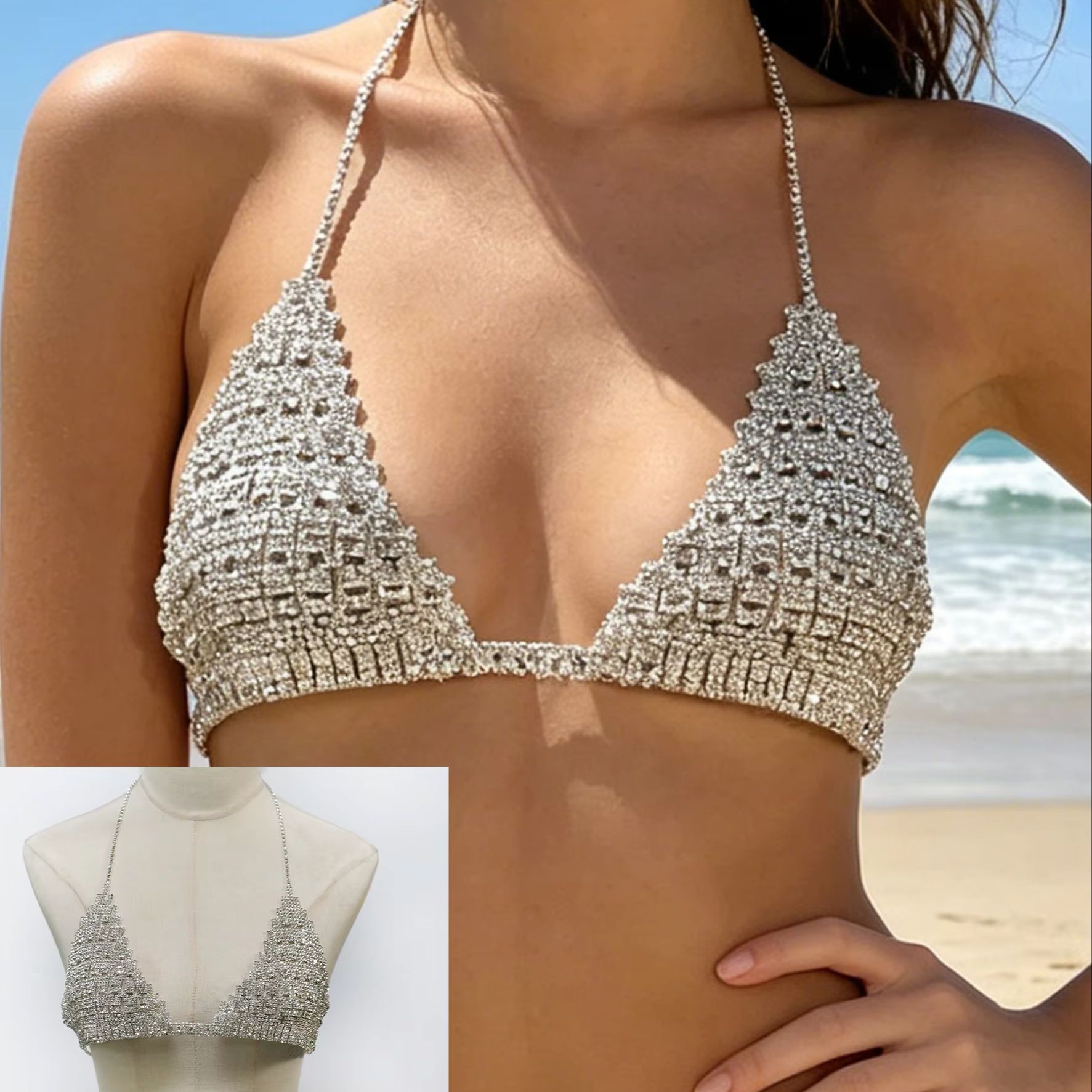 Body Jewelry Chest - 1 Peça Corrente de Corpo Feminina