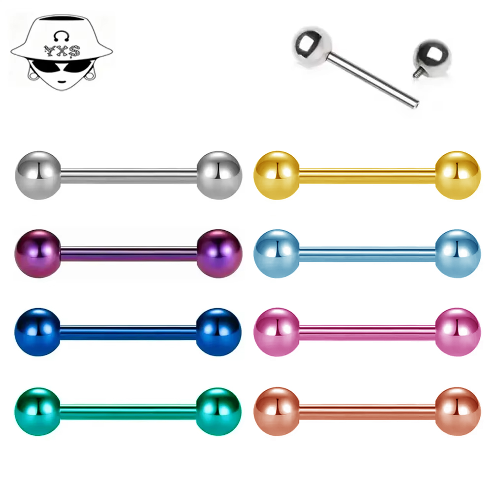 Body Jewelry Implant Grade - 2 peças/lote Barbell Reto de Titânio