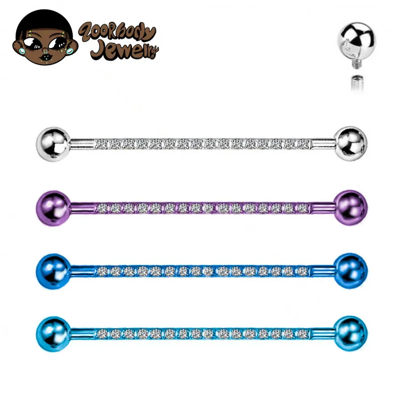Body Jewelry Implant Grade - F136 grau de implante titânio 14g
