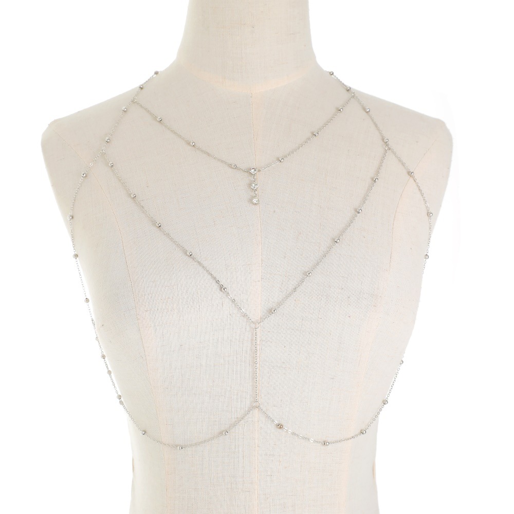 Sexy cristal chest chain arnês - Body Jewelry Chest avaliação e preço