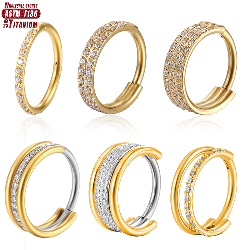 Anel de nariz de titânio f136, - Body Jewelry Implant Grade avaliação e preço