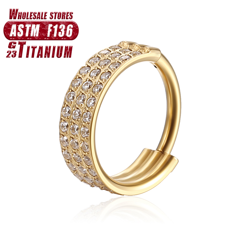 Anel de nariz de titânio f136, - Body Jewelry Implant Grade avaliação e preço