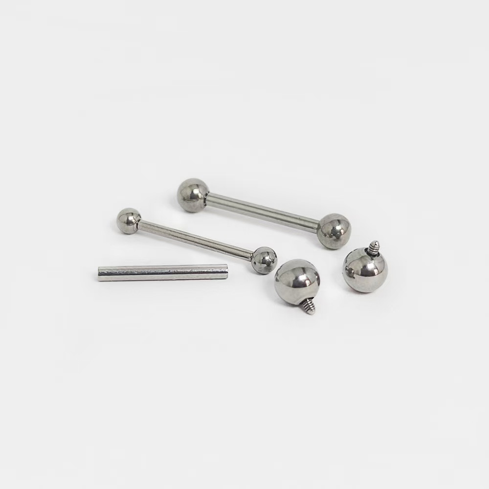 2 peças/lote Barbell Reto de T - Body Jewelry Implant Grade avaliação e preço