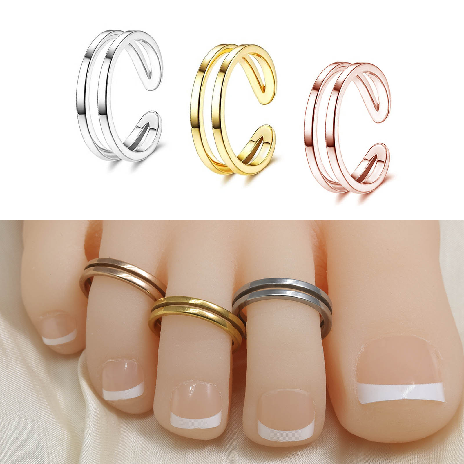 Anel de Dedo Ajustável de Cama - Body Jewelry Rings avaliação e preço