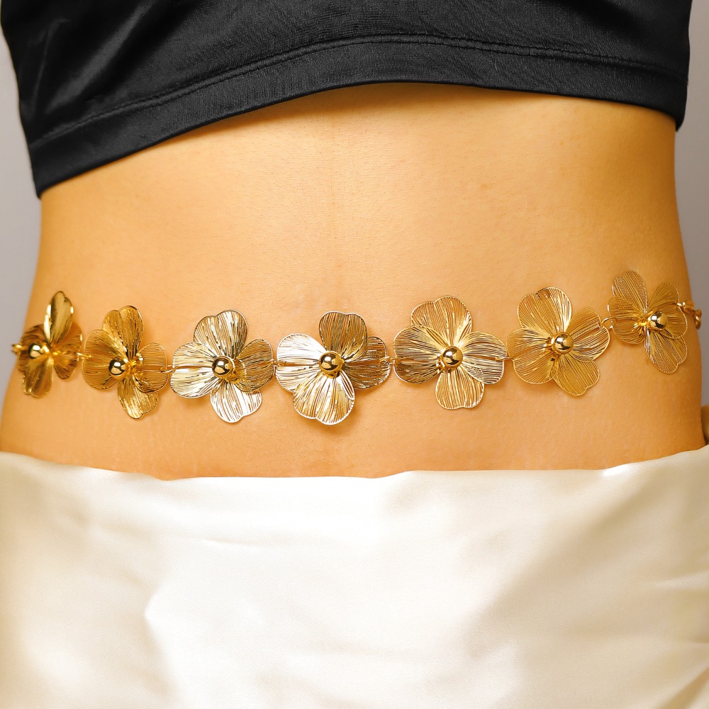 Corrente de Cintura Floral Boê - Body Jewelry Dress avaliação e preço