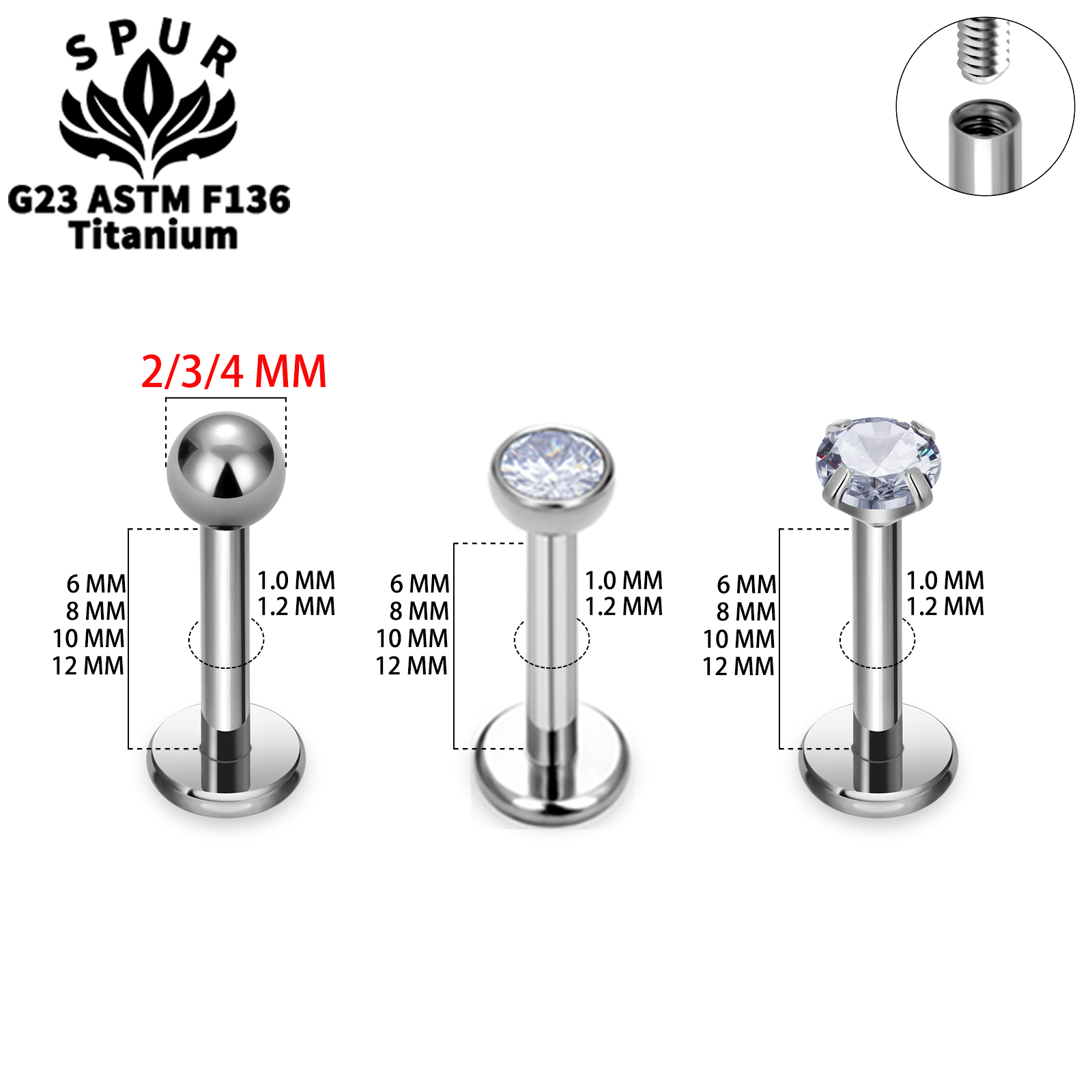 À venda 10/50pc 16g/18g g23 ti - Body Jewelry On Sale avaliação e preço